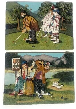 Ron Lee Reco Mini Views Duck Crossing & Almost There 2D Wall Art Set of 2